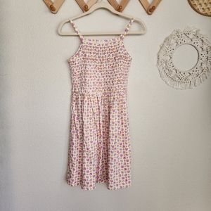 J Crew Crewcuts Smocked Girl Floral Spaghetti Strap Knee-Length Dress NWT XL